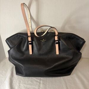Kate Spade New York Waverly St. Drew Satchel 12x18" Black bag w/ White/Pink
